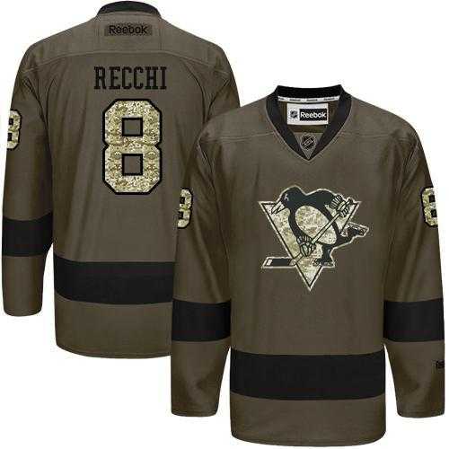 Glued Pittsburgh Penguins #8 Mark Recchi Green Salute to Service NHL Jersey,We sell and wholesale Glued Pittsburgh Penguins #8 Mark Recchi Green Salute to Service NHL Jersey on line form chian!